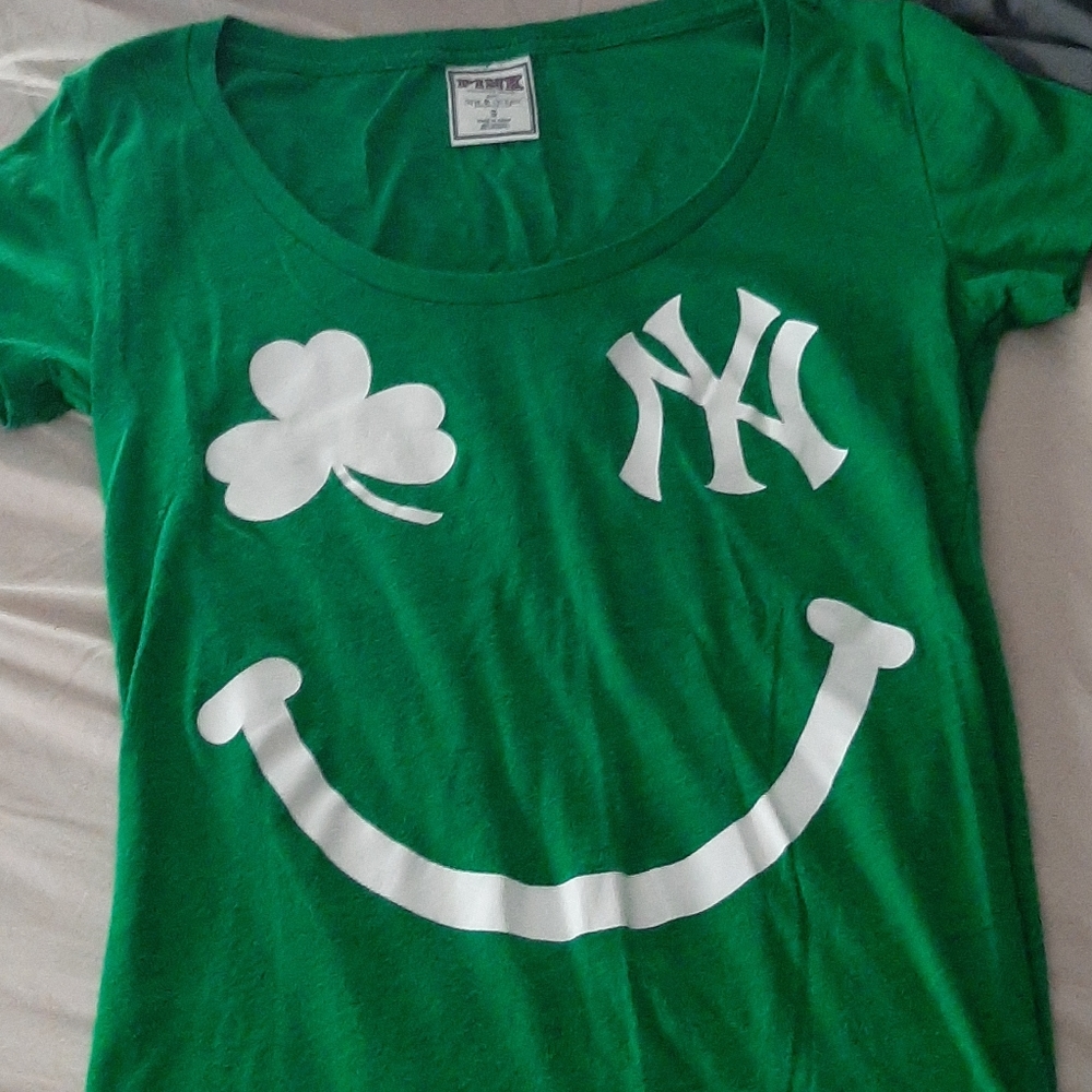 PINK NY Yankees Good Luck Charm Shirt